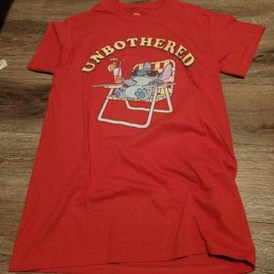 Disney Men's Stitch Unbothered Graphic Tee with Short Sleeves